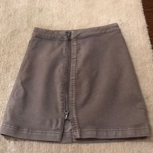 gray free people mini skirt